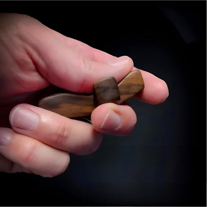 Smooth Wooden Fidget Spinner 2 Pack Black Walnut - Fesara