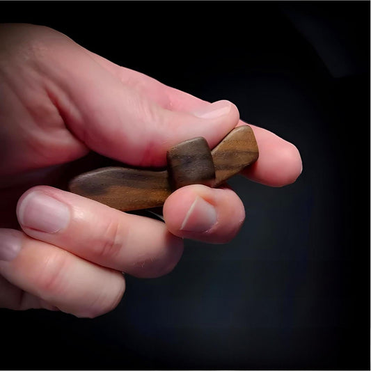 Smooth Wooden Fidget Spinner 2 Pack Black Walnut - Fesara