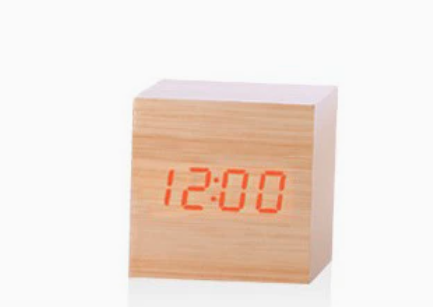 Compact Square LED Clock Thermometer