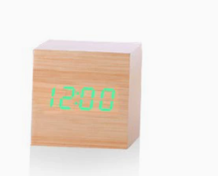 Compact Square LED Clock Thermometer