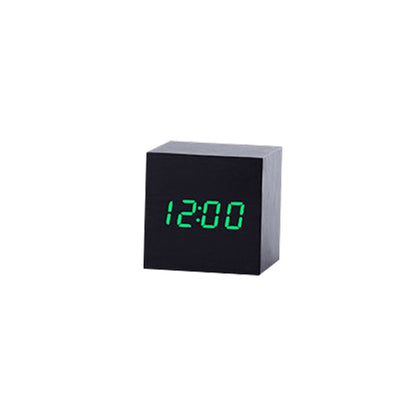 Compact Square LED Clock Thermometer