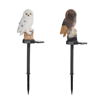 Solar Powered Owl Garden Lamp Outdoor Waterproof Light
