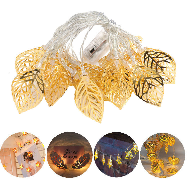 Pink Gold Metal LED Fairy Lights - Fesara