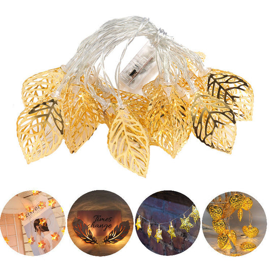 Pink Gold Metal LED Fairy Lights - Fesara