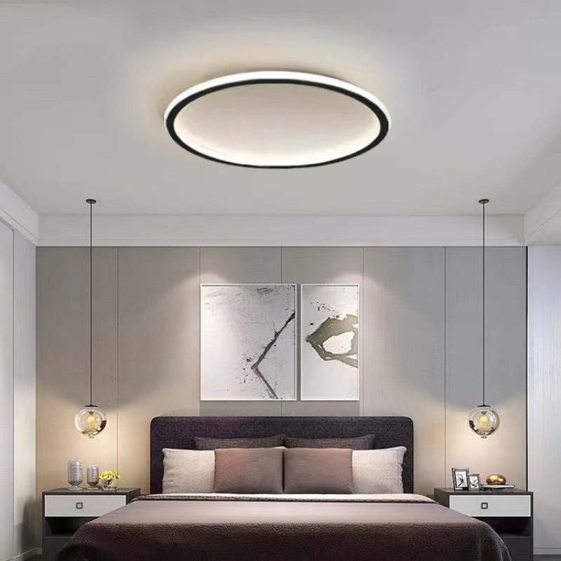 Stylish Round LED Ceiling Light with Dimmable Brightness