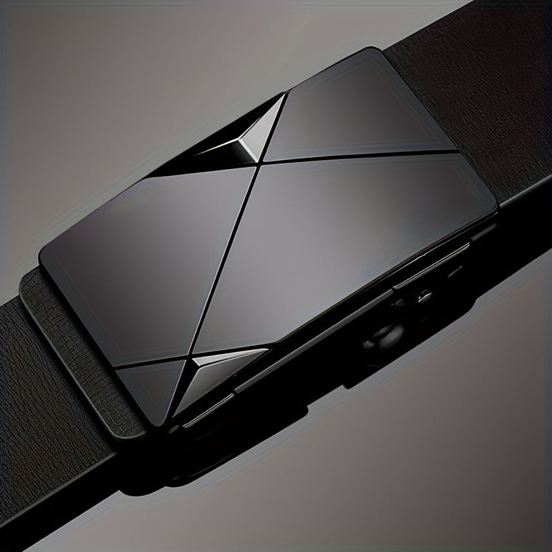 Premium Leather Belt for Men - Adjustable Brown Strap
