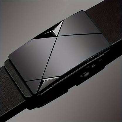 Premium Leather Belt for Men - Adjustable Brown Strap