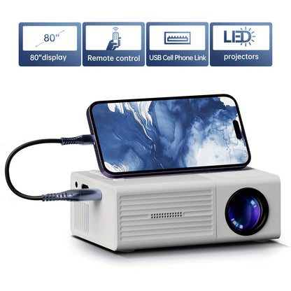 Compact 3000 Lumen LED Home Theater Projector - Fesara