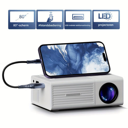 Portable HD Mini Projector for Home and Outdoor Use
