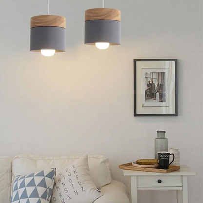 Kid's Room Wooden Hanging Lamp Reading Light