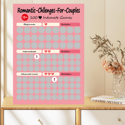 Romantic Travel Scratch Off Map Poster