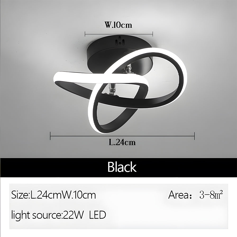 Modern Black LED Ceiling Lamp