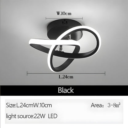 Modern Black LED Ceiling Lamp