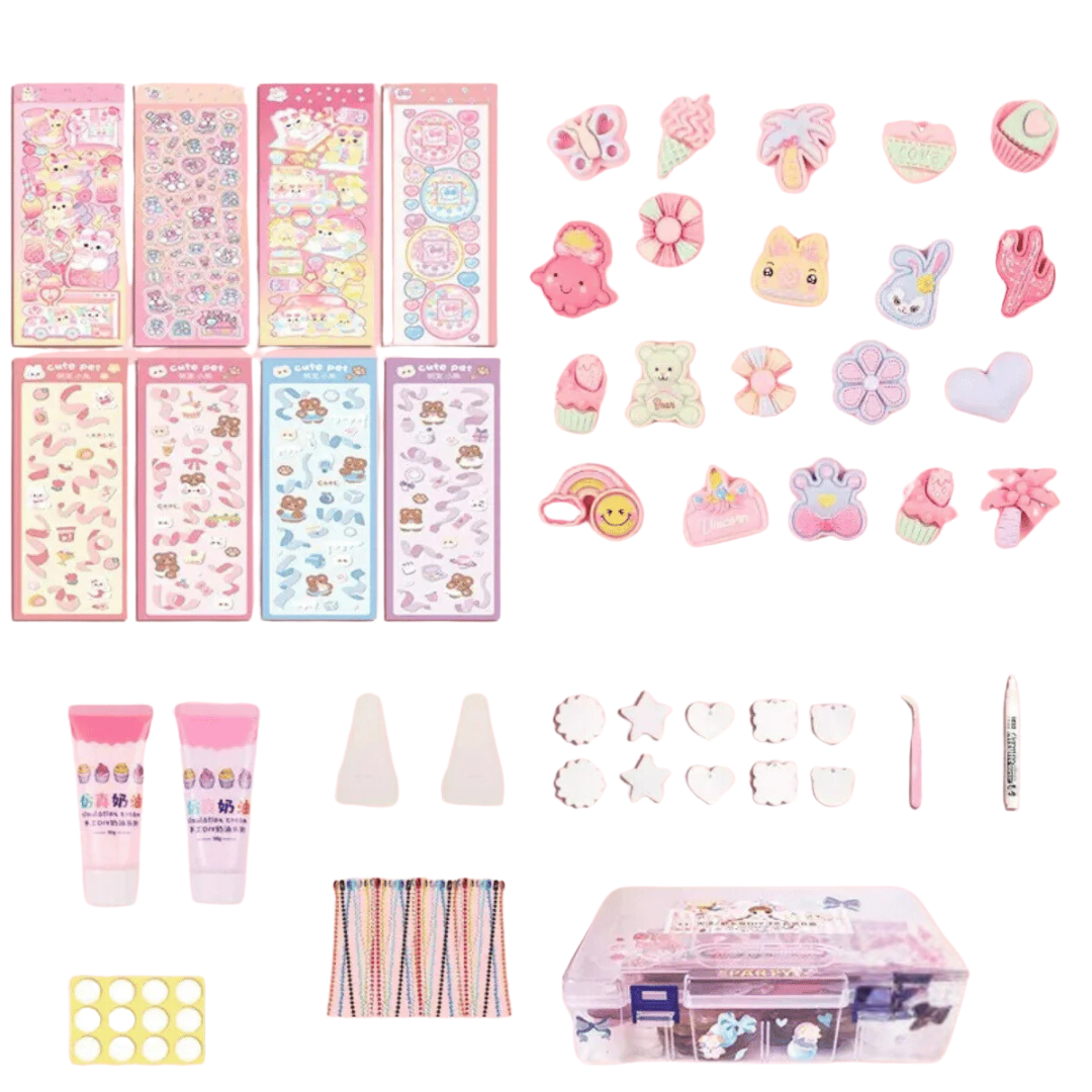Sparkly DIY Sticker Kit with Glitter and Beads - Fesara