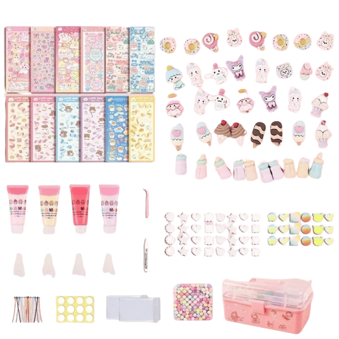 Sparkly DIY Sticker Kit with Glitter and Beads