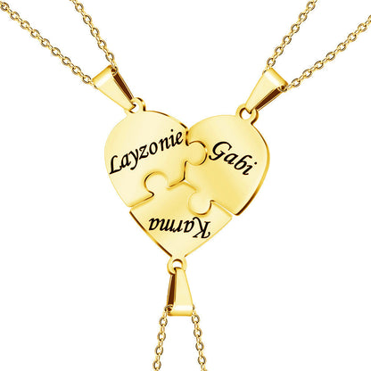 Customizable Heart Shaped Family Tree Necklace