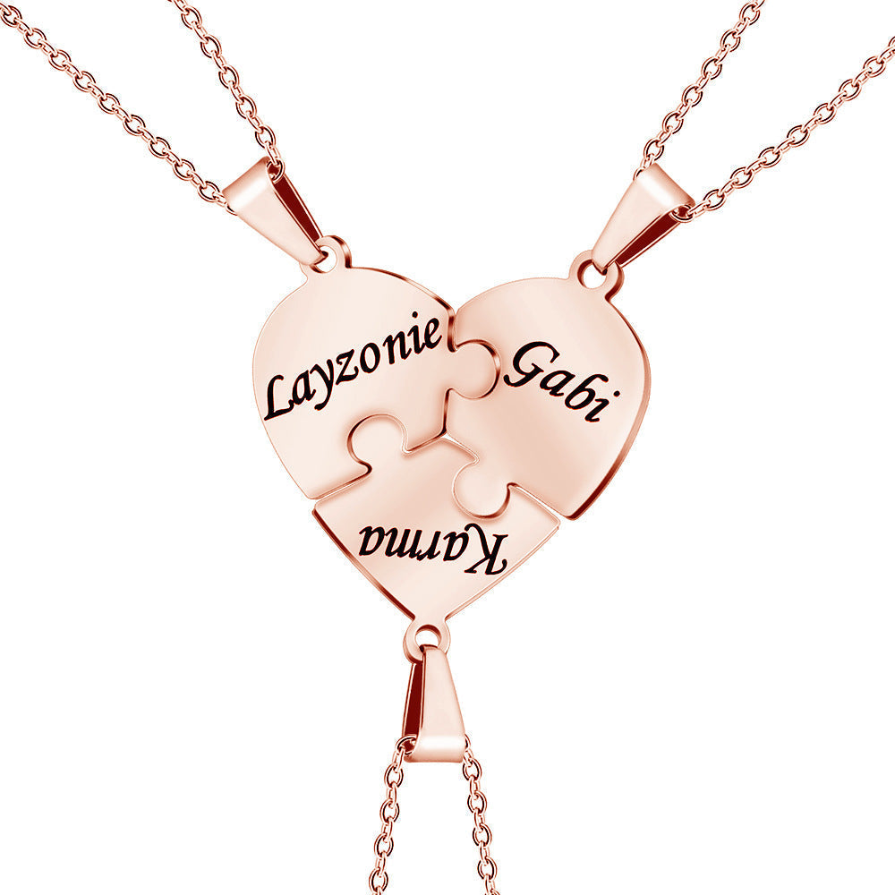 Customizable Heart Shaped Family Tree Necklace