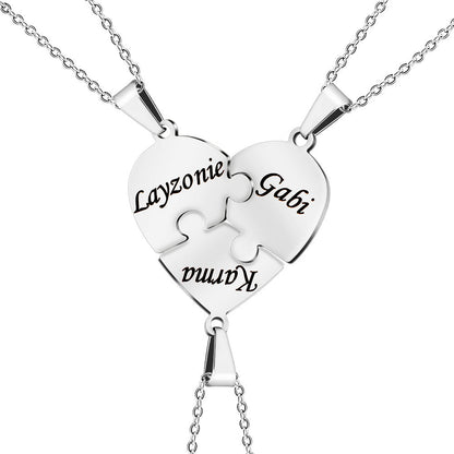 Customizable Heart Shaped Family Tree Necklace