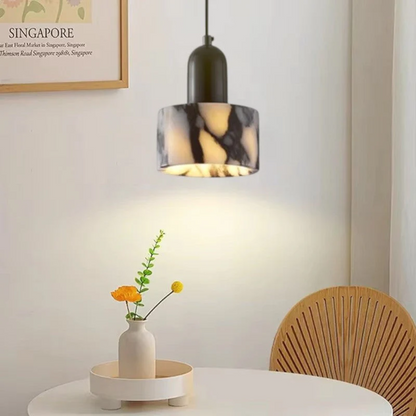 Elegant Black Marble Pendant Light