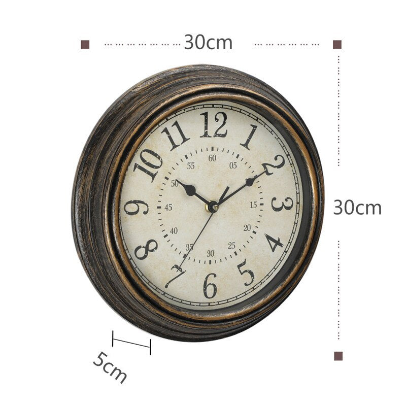 Classic Brown Wooden Wall Clock