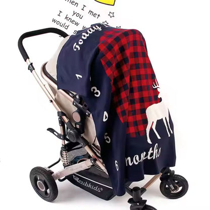 Personalized Baby Photo Blanket with Monthly Markers