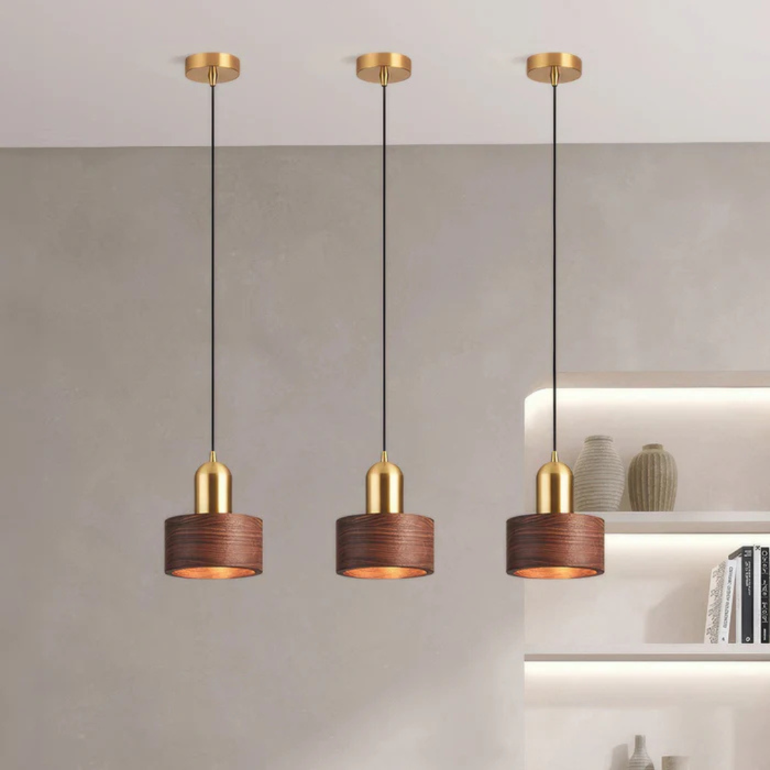 Elegant Gold Tone Hanging Pendant Light