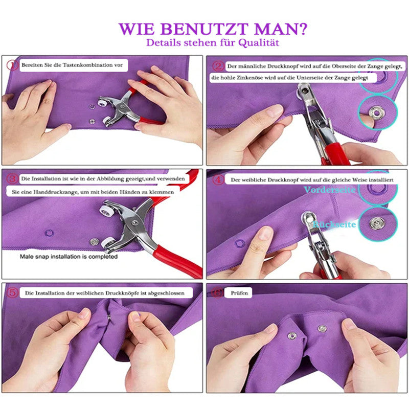 Easy Snap Fastener Metal Button Set
