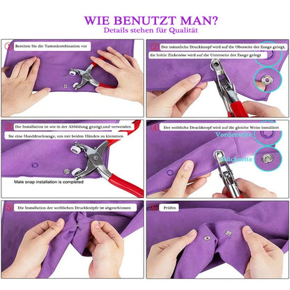 Easy Snap Fastener Metal Button Set