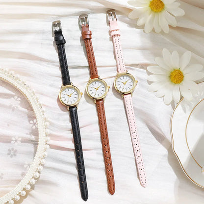 Simple Gold Women's Watch with Roman Numerals