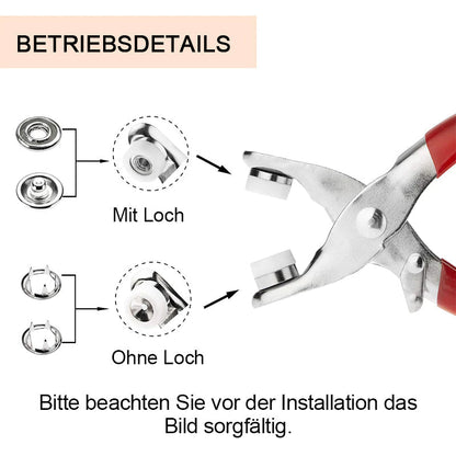 Easy Snap Fastener Metal Button Set