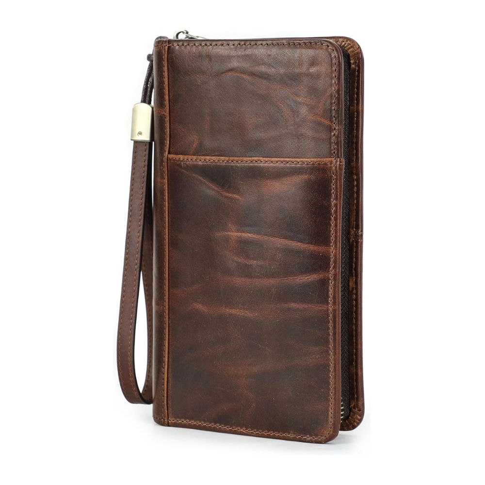 Premium Leather Passport Wallet RFID Protected