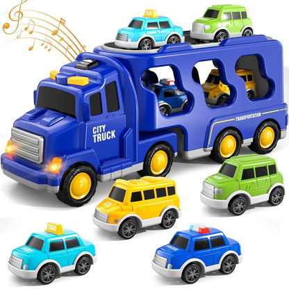 Kids Diecast Construction Toy Set - Trucks and Vehicles