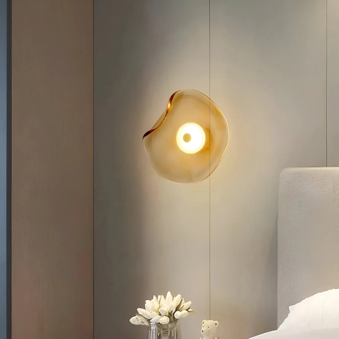 Round Glass Mounted Lamp