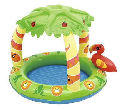 Portable Kids Pool with Canopy Shade - Fesara