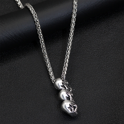 Trendy Sugar Skull Pendant Necklace