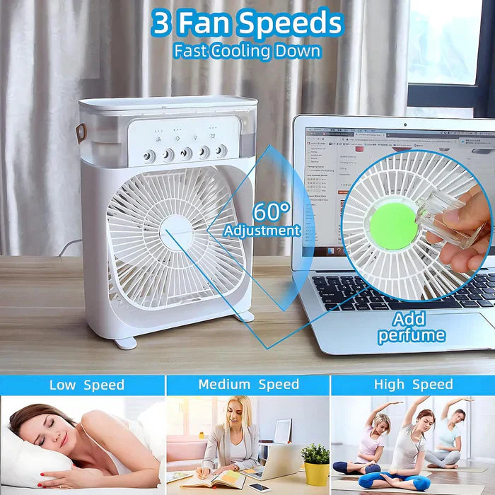 Cooling 3-in-1 Fan with Color Changing LED Light