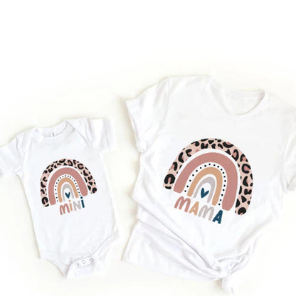 Colorful Mommy & Me Rainbow Tee Set