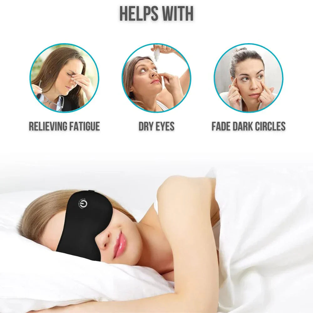 Warm Rechargeable Sleep Eye Mask Compact Cordless Design