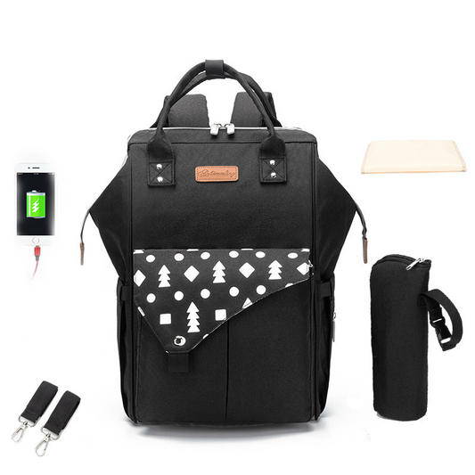 Practical Baby Changing Bag with USB Charger - Fesara