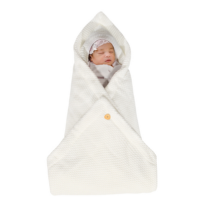 Cozy Baby Hooded Blanket - Soft Newborn Swaddle Wrap