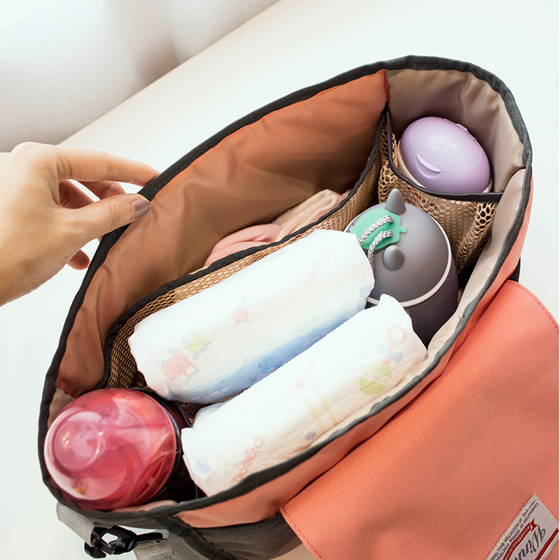 Spacious Baby Bag with Pockets for Bottles and Diapers