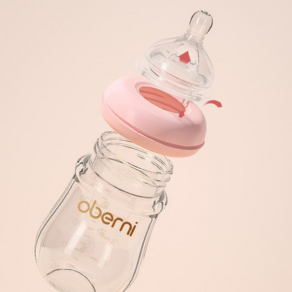 Gentle Baby Bottle with Silicone Nipple - Safe Anti Colic