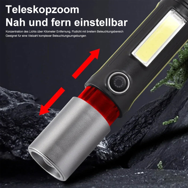 Compact Rechargeable LED Flashlight for Camping