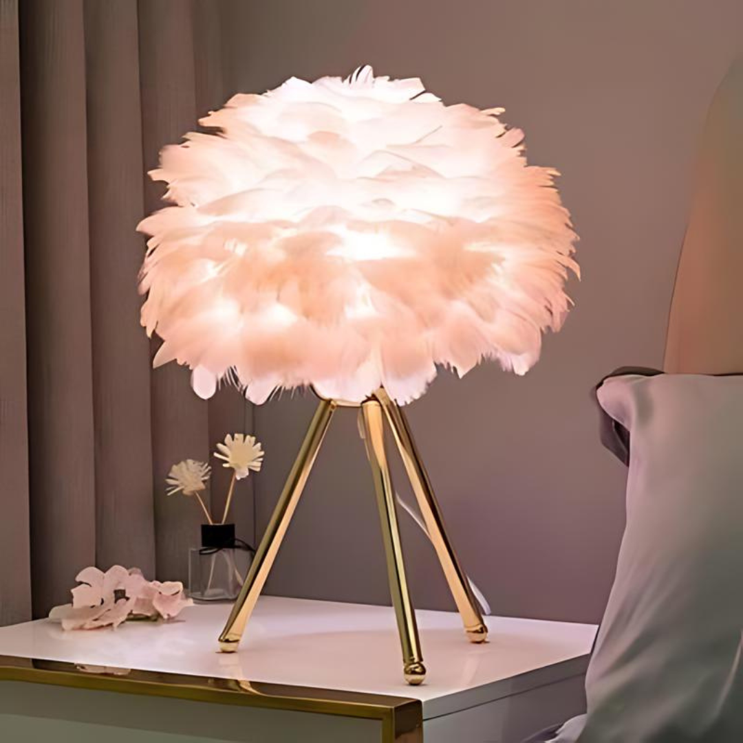 Elegant Table Lamp with Plush Shades