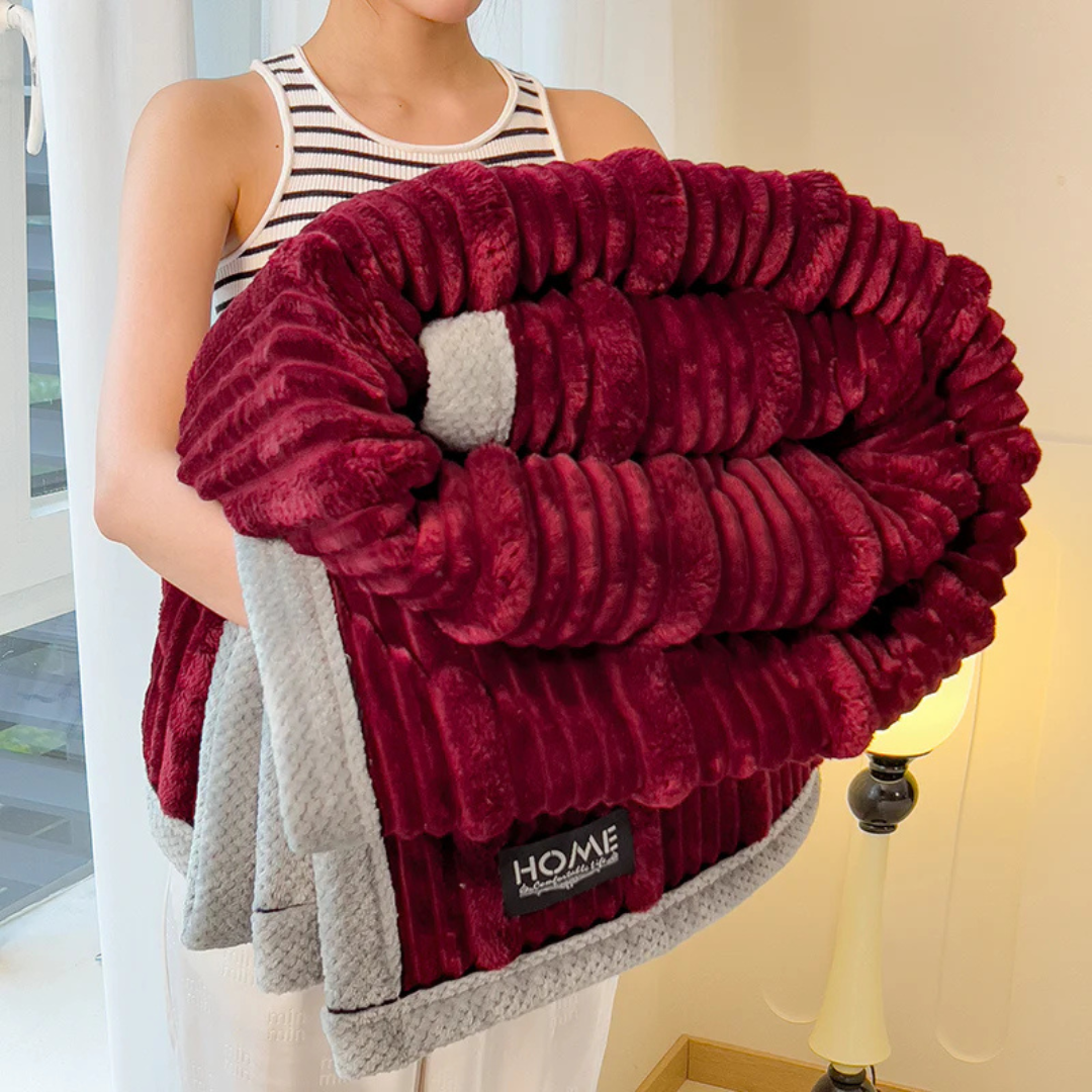 Soft Faux Fur Throw Blanket for Bed and Couch