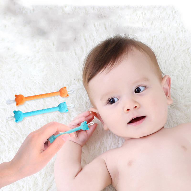 Soft Baby Ear Cleaner Tool - Reusable Silicone Tip
