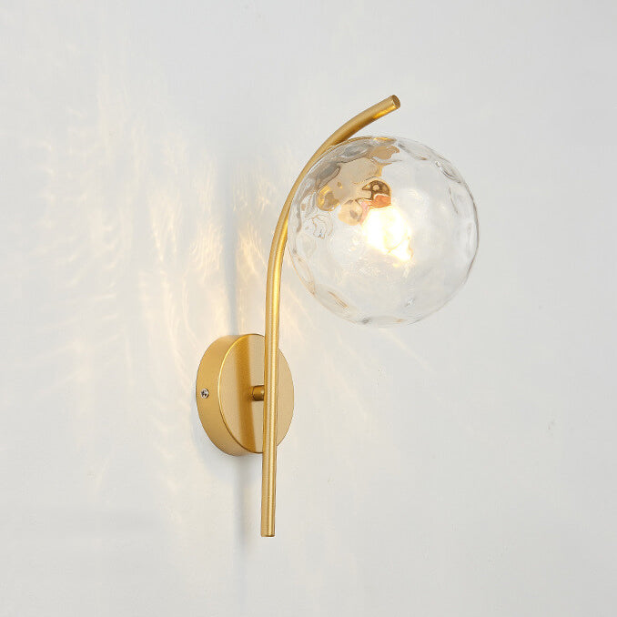 Elegant Glass Pendant Arc Wall Light