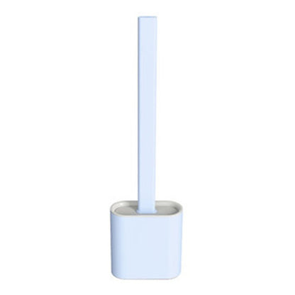 Silicone Toilet Brush Set with Long Handle and Wall Mount