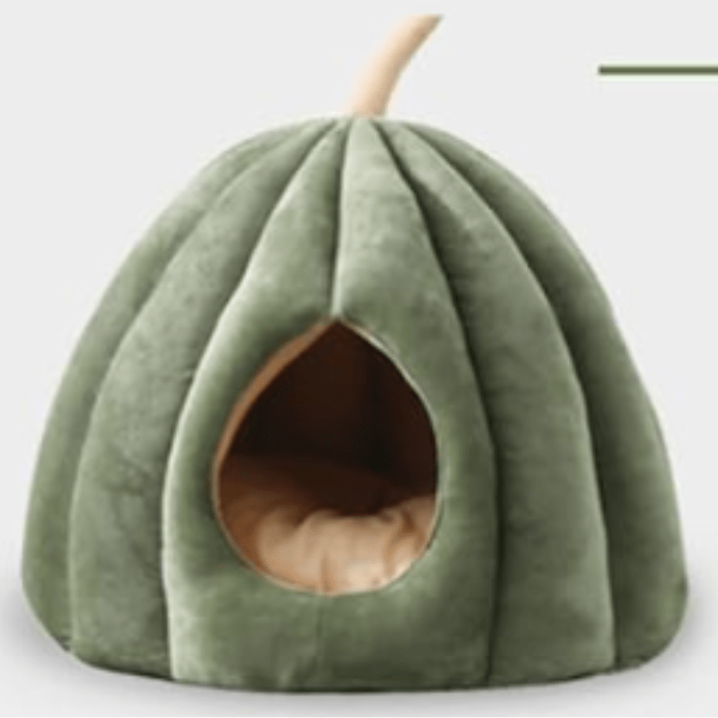 Soft Plush Cat Bed – Warm & Washable Kitty Hut