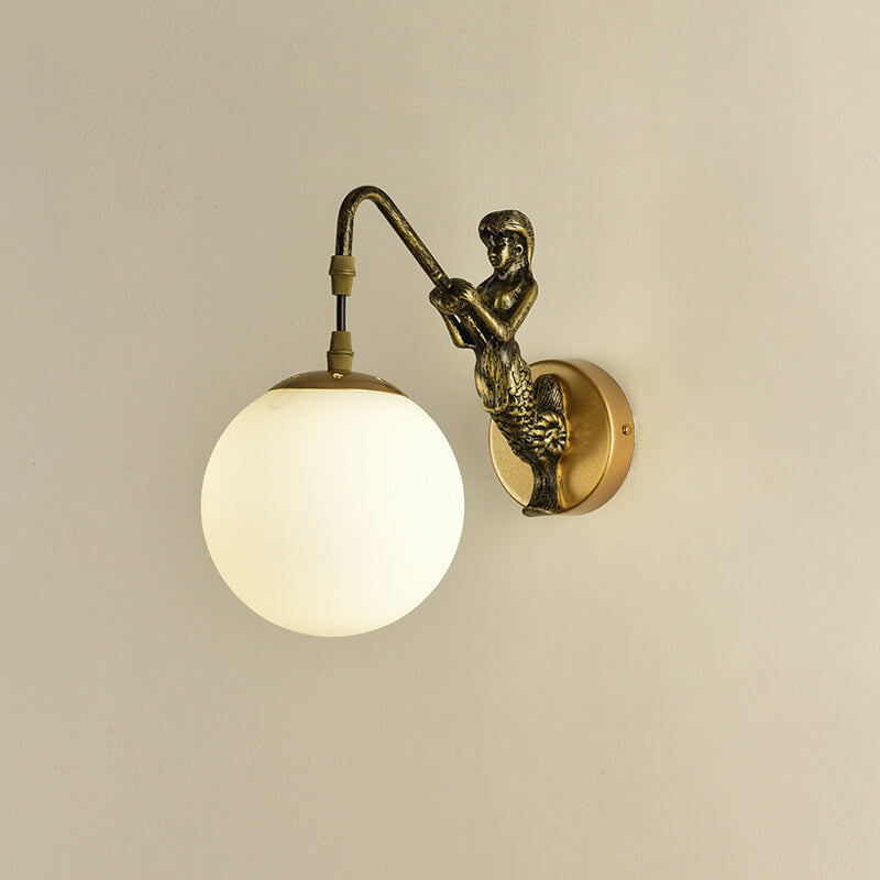 Classic Coastal 1-Light Glass Wall Lamp